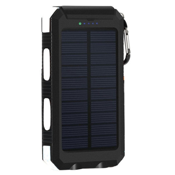 30000 mAh Waterproof Solar Power Bank Dual USB with SOS LED Charger Travel Powerbank for All Phone of All Over The World